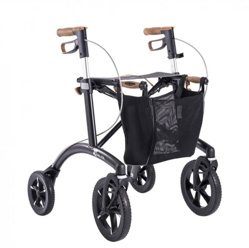 Saljol Aluminium-rollator - Letvægtsrollator i høj kvalitet med fantastiske detaljer (6,4 kg) - Seniorpleje - Udendørs rollator - Hjälpmedelsteknik - SAJ-602149 - - -