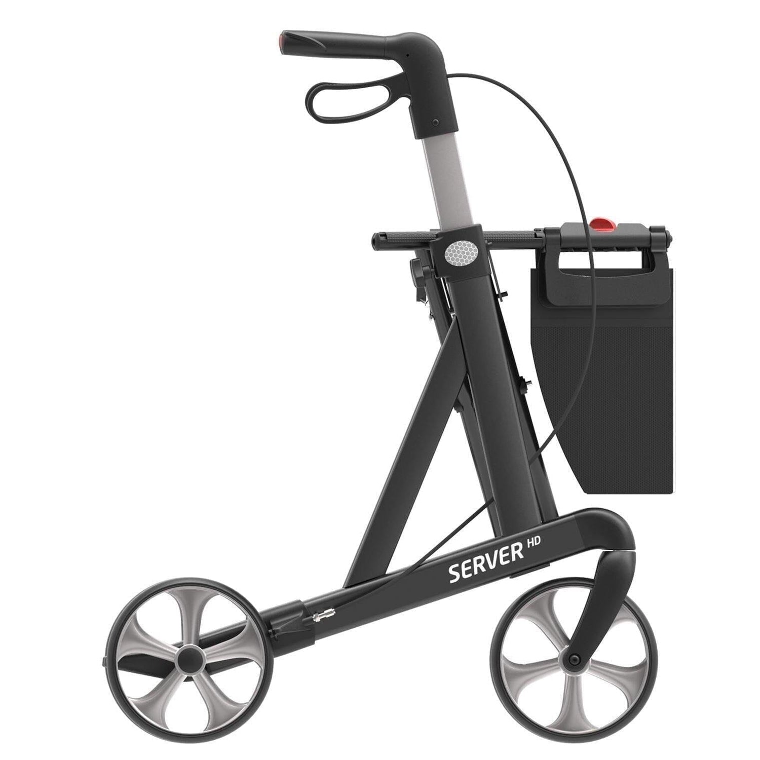 “SERVER HD” - ekstra bredt sæde på 55 cm. 2 størrelser. Letvægts rollator - Seniorpleje - Udendørs rollatorer - Rehasense - RHS-HRSGM550 - Medium -Antracit -
