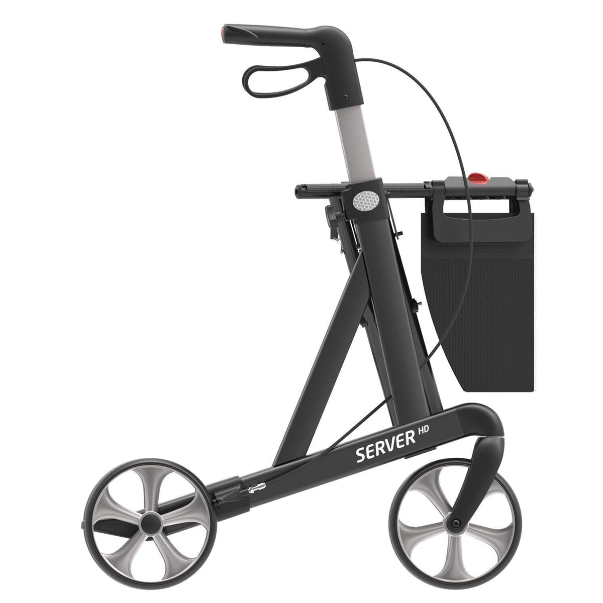 “SERVER HD” - ekstra bredt sæde på 55 cm. 2 størrelser. Letvægts rollator - Seniorpleje - Udendørs rollatorer - Rehasense - RHS-HRSGM550 - Medium -Antracit -