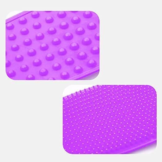 Smart silikone rygskrubber til bad - 2 sider & håndtag. Allergivenlig (11 x 76 cm) - Seniorpleje - Diverse badeværelsestilbehør - Seniorpleje - LERAMZ-01 - Lilla - -