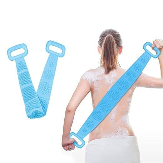 Smart silikone rygskrubber til bad - 2 sider & håndtag. Allergivenlig (11 x 76 cm) - Seniorpleje - Diverse badeværelsestilbehør - Seniorpleje - LERAMZ-02 - Lyseblå - -