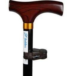Stokke-clip, sort. Universal og let at montere. Køb den her! - Seniorpleje - Tilbehør til stokke - Mobilex - MBX-315102 - - -