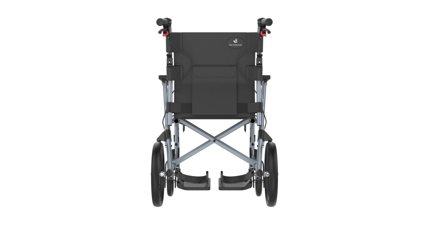 “TRAVEL-LIGHT” ICON35 letvægts rejse-kørestol (8,2 kg). Foldbar & fylder minimalt. - Seniorpleje - Rehasense - RHS-RWB35D4IB0 - 45 cm - -