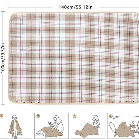 Varm indendørs hygge poncho - One size. Blød & lækker fleece med knapper. - Seniorpleje - Poncho - Seniorpleje - SPL-SHEP-01 - - -